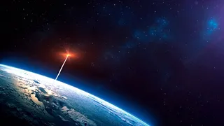 A satellite over the earths surface